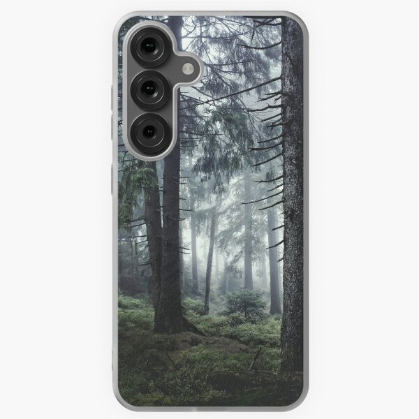 Item preview, Path Vibes // Wild Romantic Misty Retro Fall Wilderness Fairytale Forest With Cascadia Trees Covered In Magic Blue Fog Season designed and sold by Tordis Kayma.
