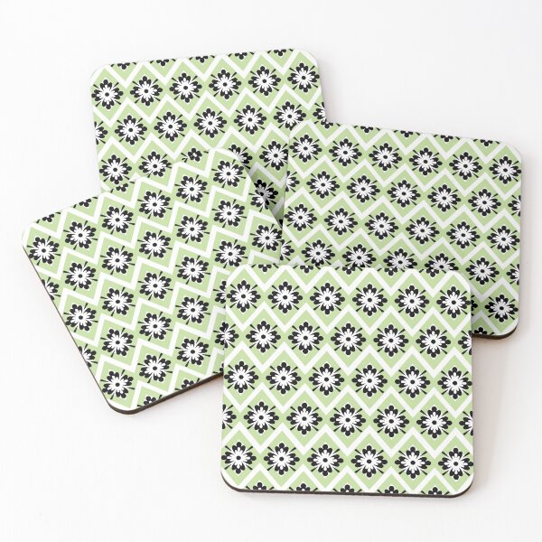 Item preview, Greyish green and black modern bohemian pattern designed and sold by Samridhi Verma.