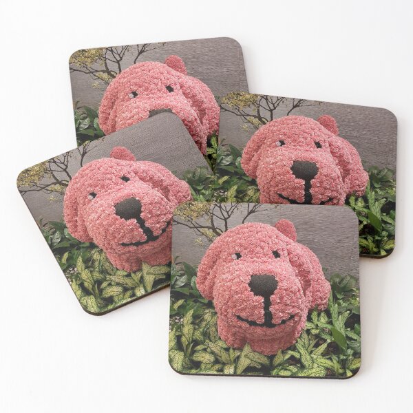 Item preview, Pink Dog Made Of Flower designed and sold by PlusAdore.