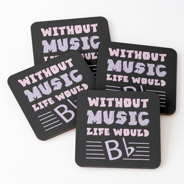Item preview, Without music life would b flat designed and sold by Made-By-Art.