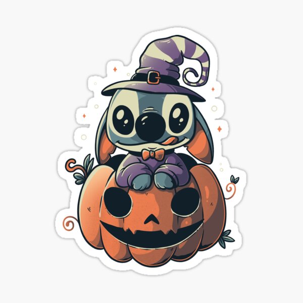 Ohana Pumpkin Funny Spooky Halloween Experiment - Light Sticker