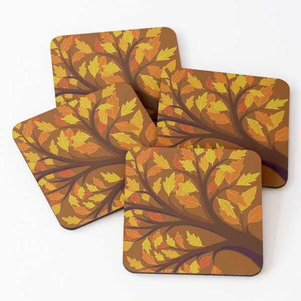 Item preview, Fall leaves on a branch - Autumn leaves on a branch designed and sold by forfun-art.