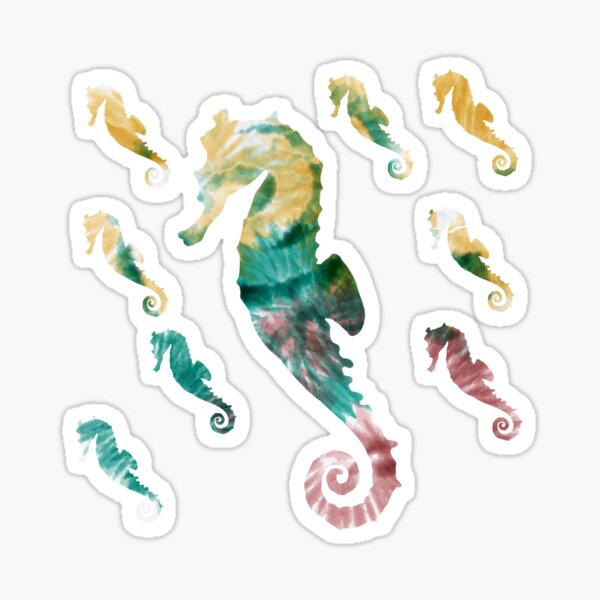 Item preview, Tie dye seahorses designed and sold by SJAPhoto.