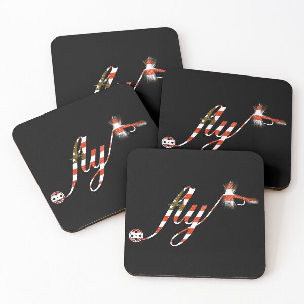 Item preview, retro vintage fly fishing usa flag designed and sold by Space Art.