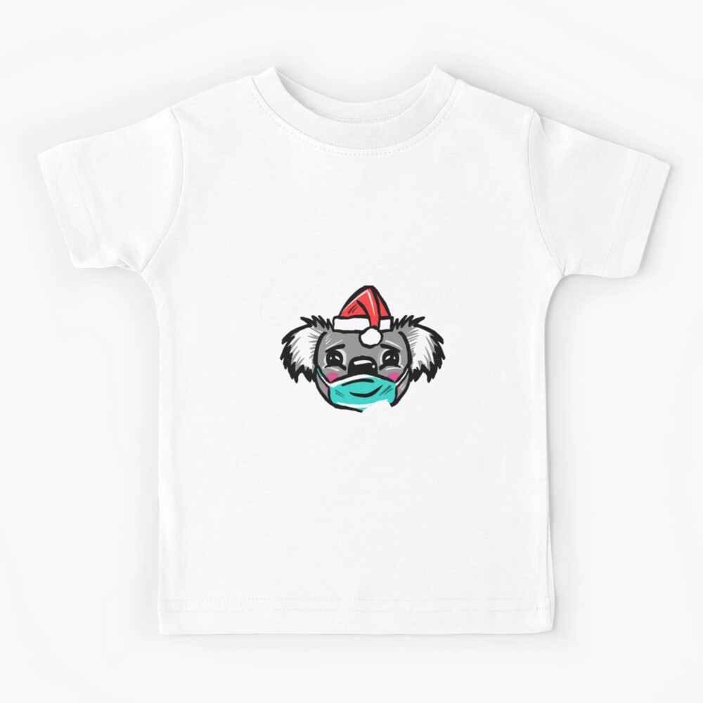Australian Christmas 2020 T-Shirt, Christmas Koala Tee with Aussie Koala wearing a Face Mask and Christmas Hat, Funny Christmas Shirt for Aussies Kids T-Shirt