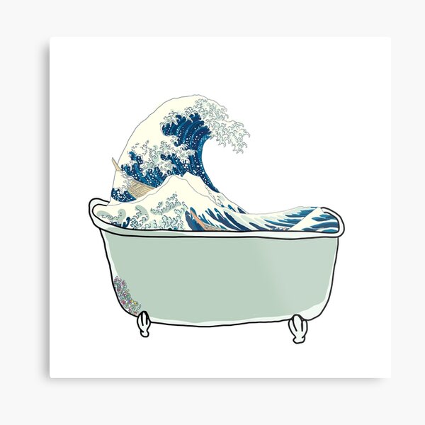 Messy bath Metal Print