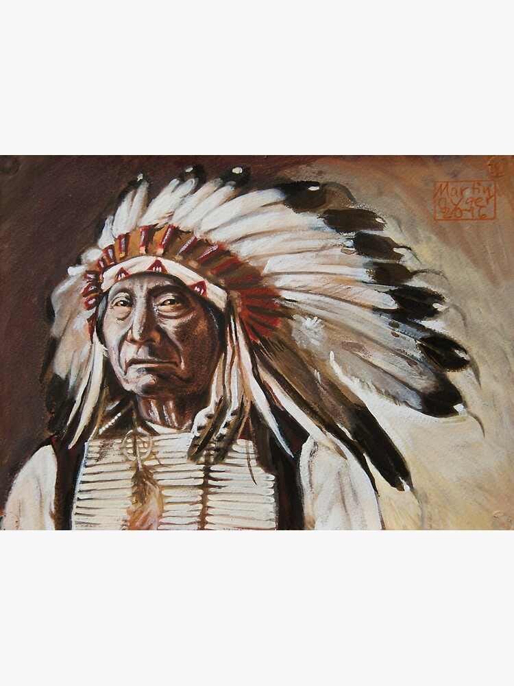"Oglala Lakota Leader" Poster by itchingink Redbubble