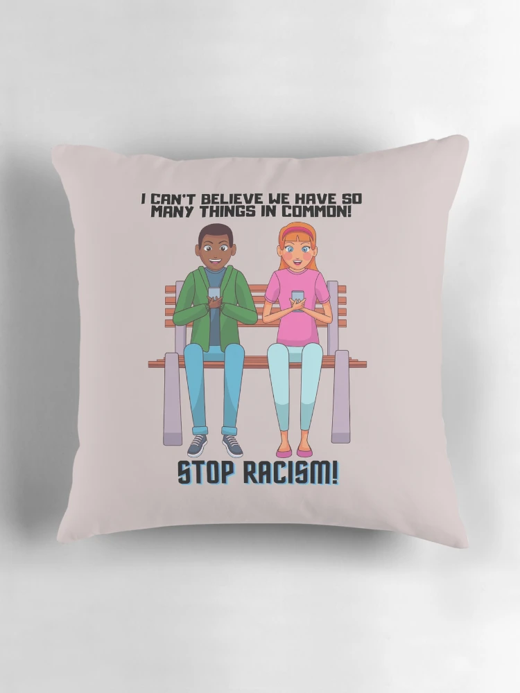 Thumbnail 3 of 4, Pillow, Stop Racism! designed and sold by Rell1970.