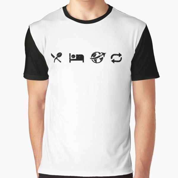 Item preview, Eat sleep explore repeat designed and sold by StackedPixels.
