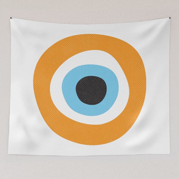 Artikelvorschau, Orange Evil Eye Symbol entworfen und verkauft von Inogitna Designs.