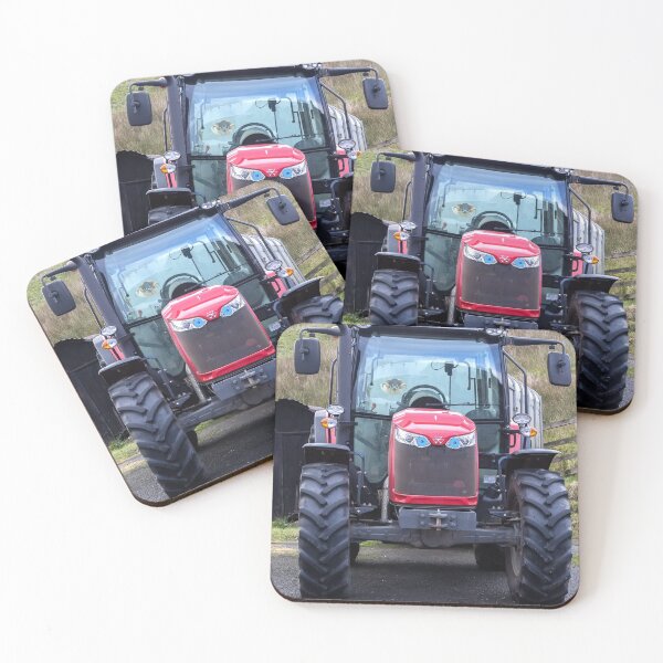 Item preview, Red tractor with blue eyes designed and sold by Millysuewood.