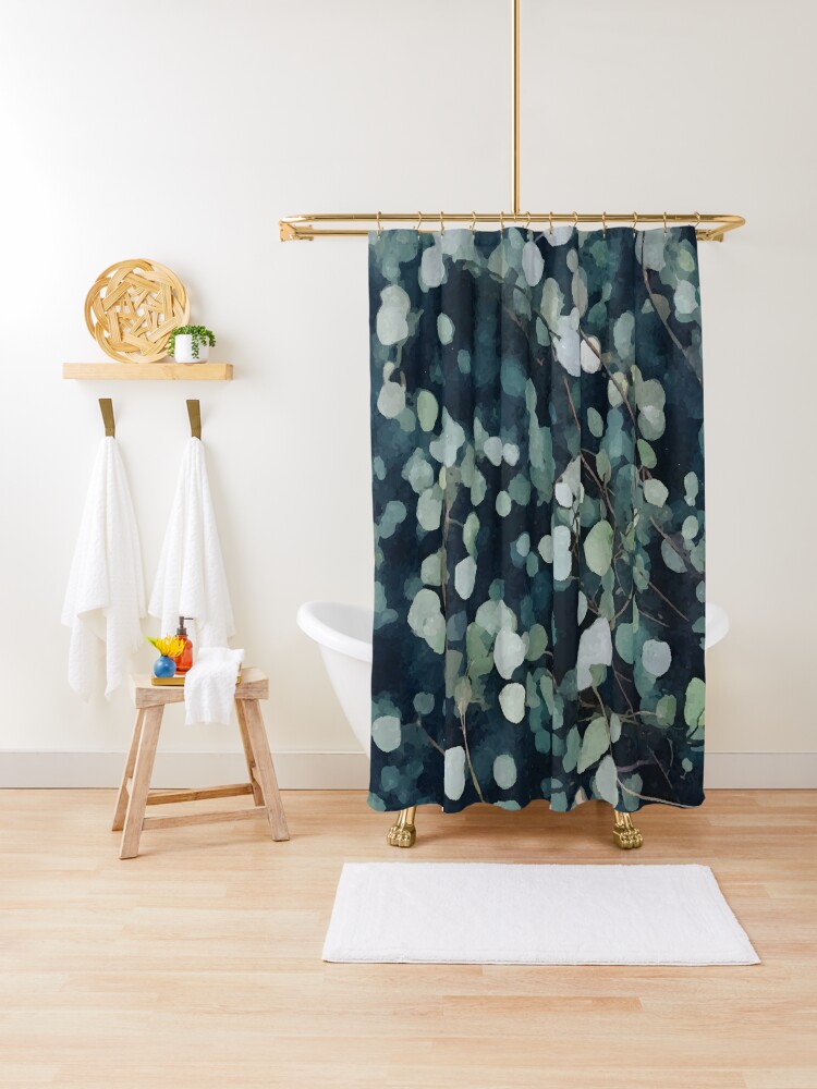 Thumbnail 1 of 5, Shower Curtain, *A Fresh Start* #redbubble designed and sold by 83oranges.