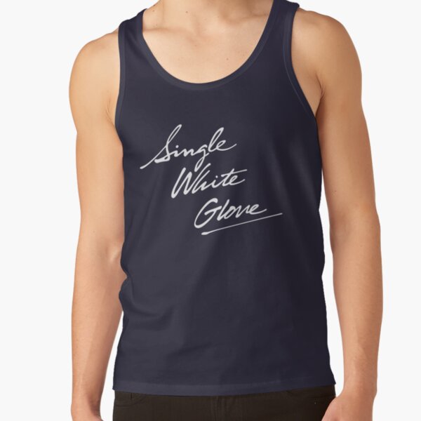 "Single White Glove" white logo (Michael Jackson 'Thriller') Tank Top