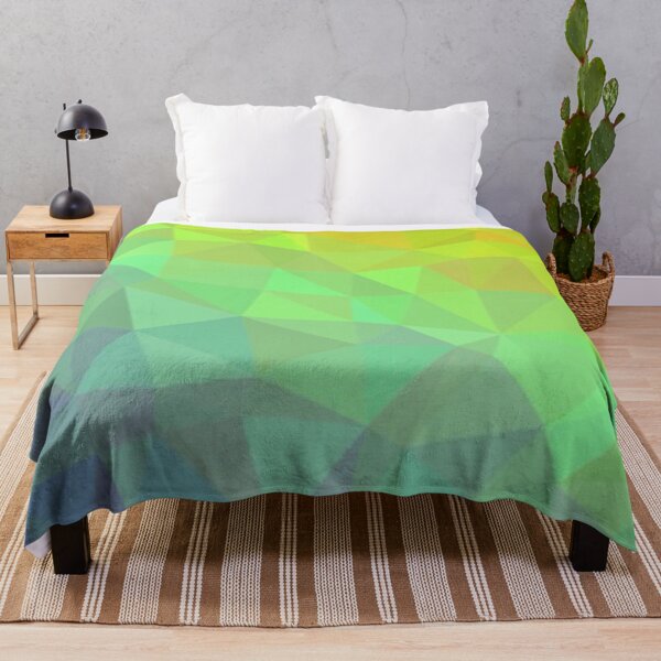 Item preview, Polygon pattern gradient green yellow blue designed and sold by ApArtPaintings.