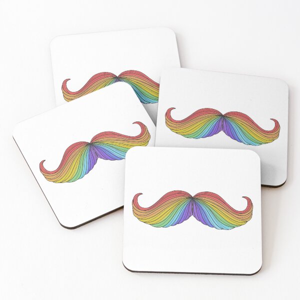 Item preview, Movember Handlebar Mustache - Rainbow designed and sold by fishytan.