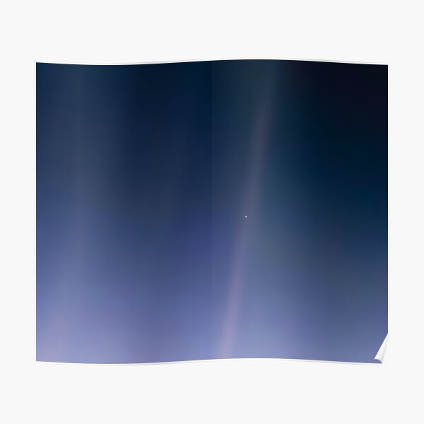 Pale Blue Dot, Enhanced. Voyager 1's image of Earth. Poster