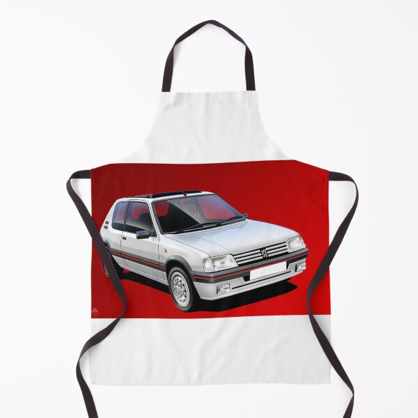 Item preview, Pug 205GTi Poster Illustration - white designed and sold by RJWautographics.
