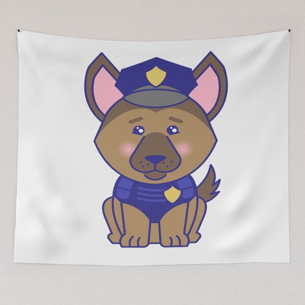 Artikelvorschau, Netter Polizeihund entworfen und verkauft von TrueTrippyArts.