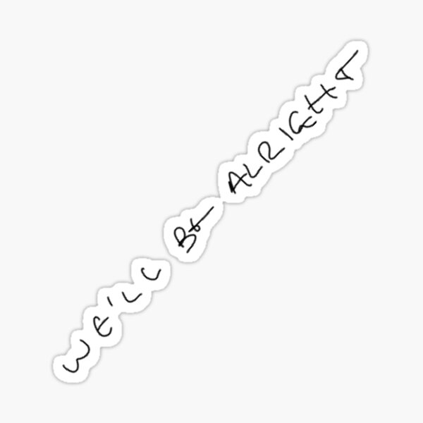 H Handwriting Sticker