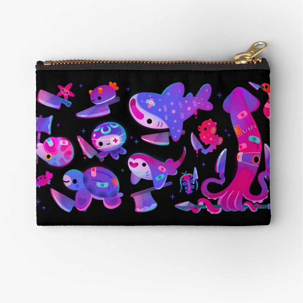 Stabby marine life Zipper Pouch