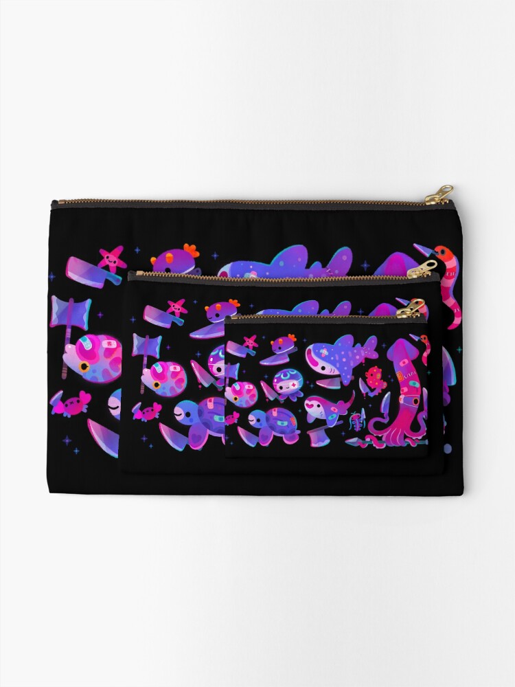 Zipper Pouch, Stabby marine life designed and sold by pikaole