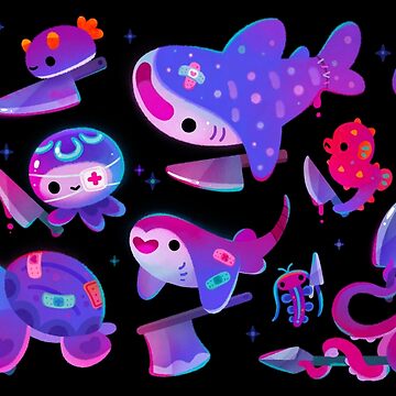 Artwork thumbnail, Stabby marine life by pikaole