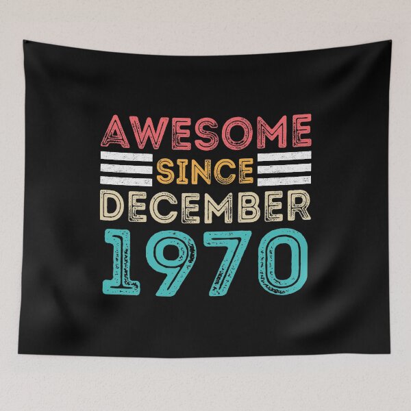 Item preview, Retro Vintage 50th Birthday - Awesome Since December 1970 designed and sold by meedTee.