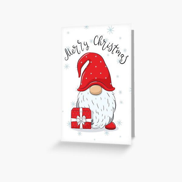 Gnom Merry Christmas Gift Happy Holidays Wishes Greeting Card