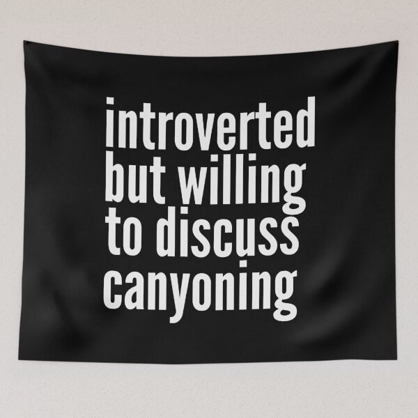 Item preview, Introverted but willing to discuss Canyoning designed and sold by SlartybardPOD2.