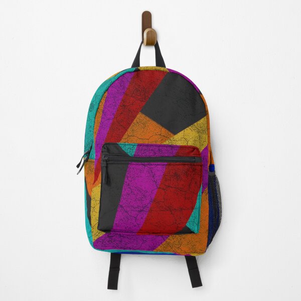 Item preview, Retro 80s Distressed Colorful Black Orange Teal Abstract designed and sold by wenarts.