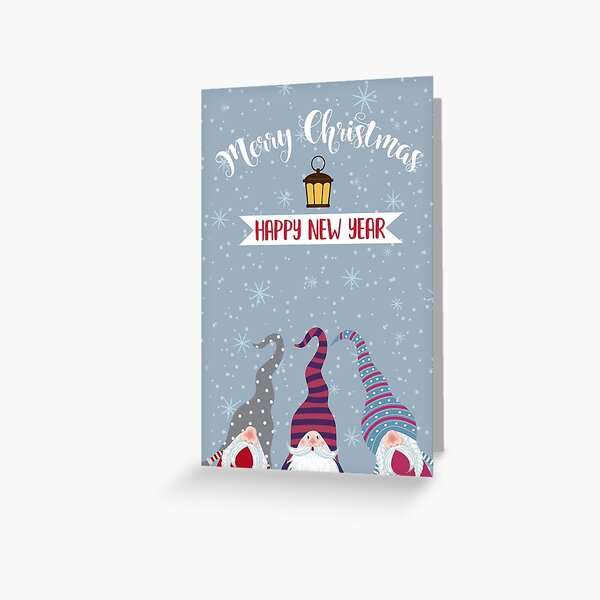 Merry Christmas Gift Happy Holidays Wishes Greeting Card