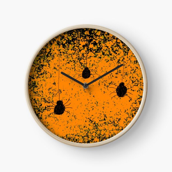 Halloween spiders Clock
