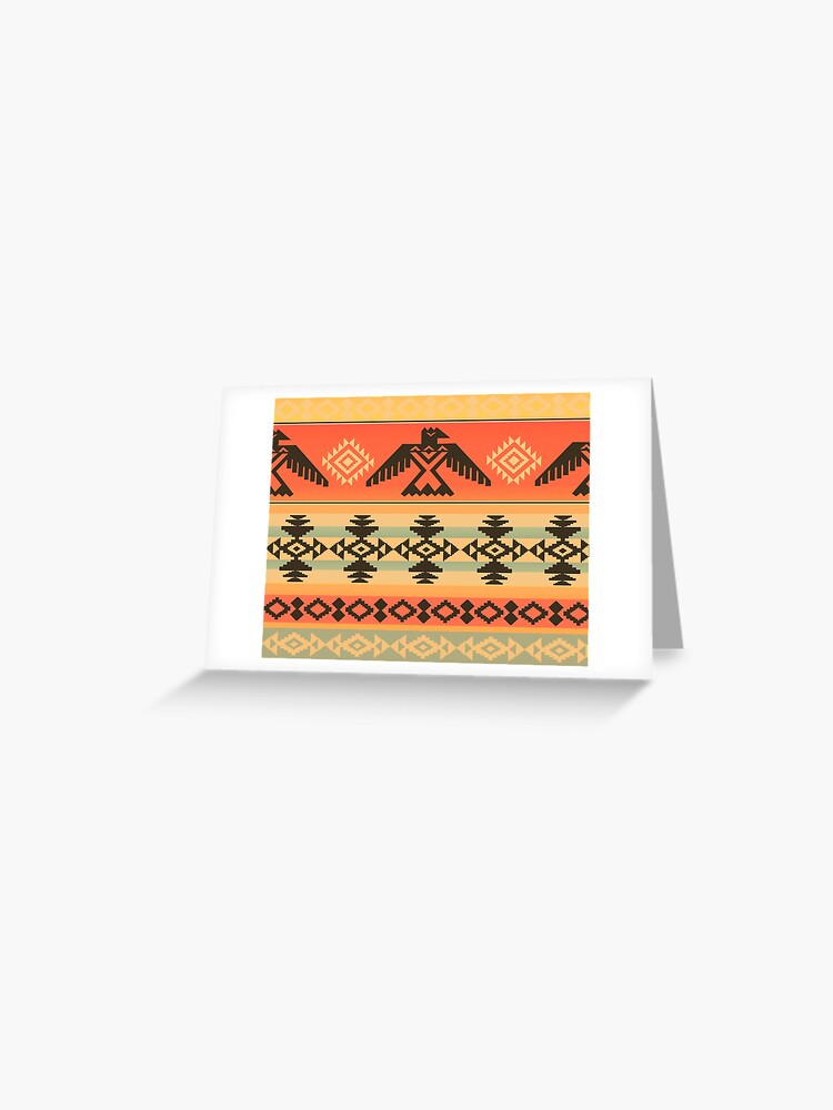 Tarjetas de felicitación «El águila del desierto | Patrón nativo americano»  de wildtribe | Redbubble