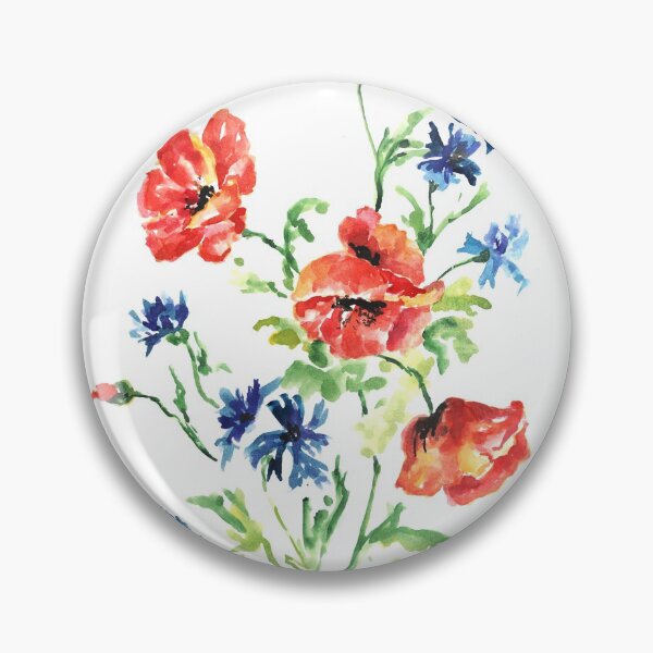 Item preview, Poppies and cornflowers print designed and sold by BeeTartprints.