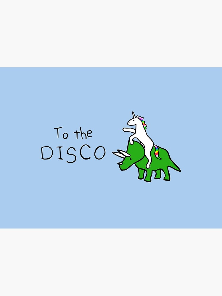 To The Disco (Unicorn Riding Triceratops) by jezkemp
