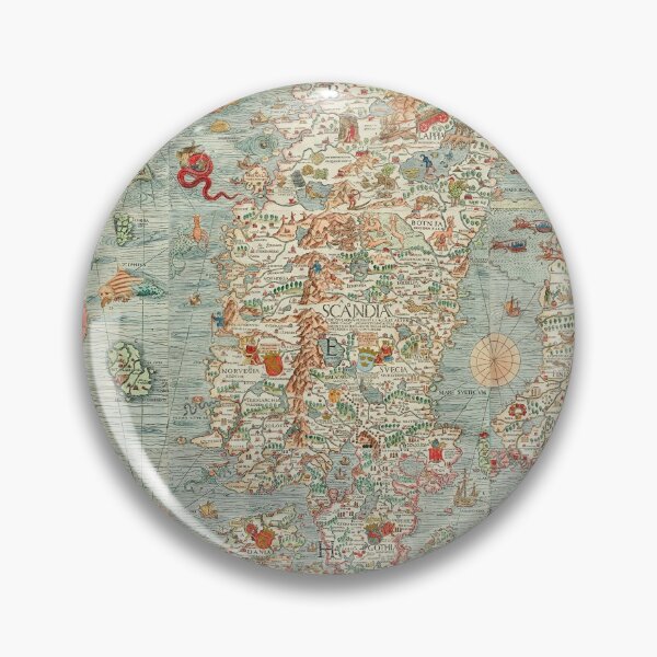 Artikelvorschau, Carta Marina (Marine Map) von Olaus Magnus, 1539 entworfen und verkauft von Vintage Wall Art.