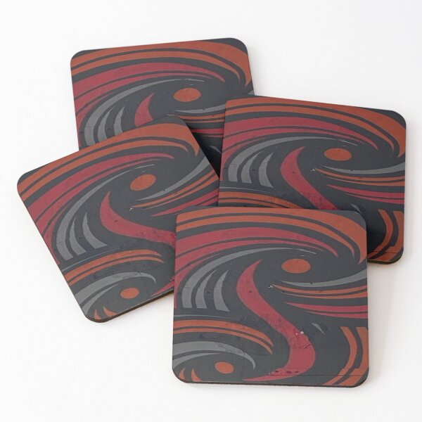 Item preview, Red and Grey Swirls  designed and sold by mreleganza.