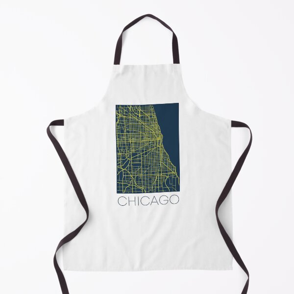 Item preview, Chicago Street Map Yellow and Blue designed and sold by HelloGentry.