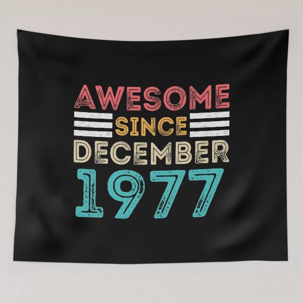 Item preview, Retro Vintage 43rd Birthday - Awesome Since December 1977 designed and sold by meedTee.