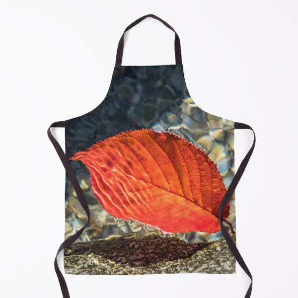 Item preview, Playful Patterns - Vibrant Vermilion Cherry Leaf Floating Underwater designed and sold by Georgia Mizuleva.