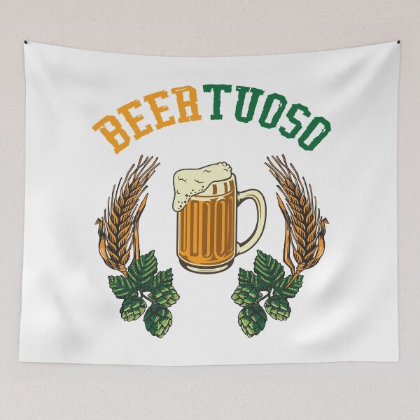 Item preview, Beertuoso Beer Drinker Hops Malt Glass designed and sold by OmmeDesigns.