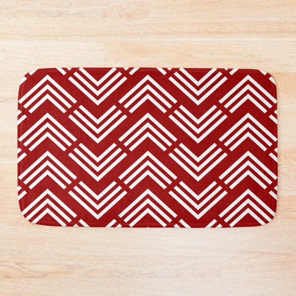 Item preview, Christmas, Art Deco, Geometric Pattern, Red and White designed and sold by meggydesigns.