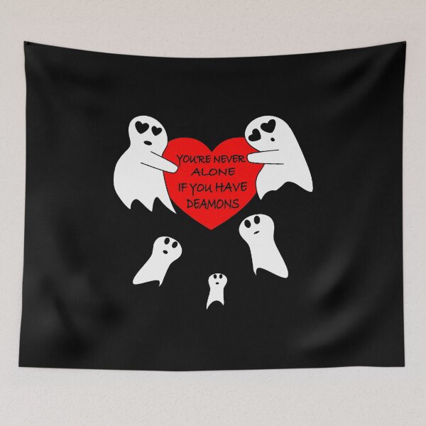 Item preview, You're Never Alone If You Have Deamons I Love Halloween designed and sold by Paulina Vanlife.