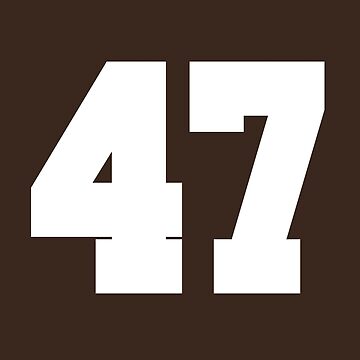 47 Number Cleveland Sports Fourty-Seven Brown Jersey Sticker for Sale by  HelloFromAja