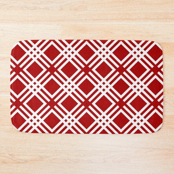 Item preview, Christmas, Art Deco, Geometric Pattern, Red and White designed and sold by meggydesigns.
