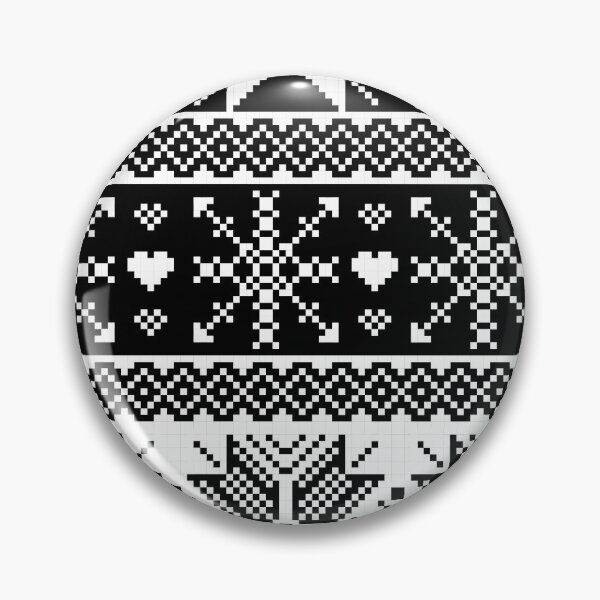Item preview, Black Winter Fair Isle Pattern designed and sold by tanyadraws.
