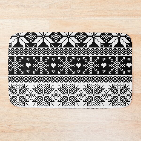 Item preview, Black Winter Fair Isle Pattern designed and sold by tanyadraws.