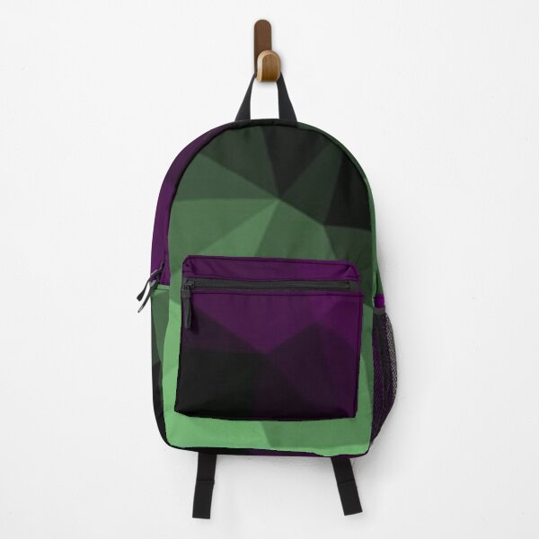 Item preview, Polygon pattern dark color gradient green purple designed and sold by ApArtPaintings.