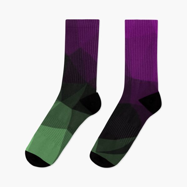 Item preview, Polygon pattern dark color gradient green purple designed and sold by ApArtPaintings.