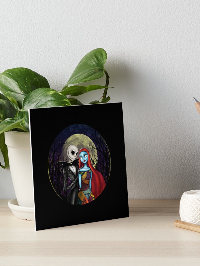 The nightmare before Christmas Jack Skeleton and Sally cameo print Art  Board Print for Sale by shaikorm-art